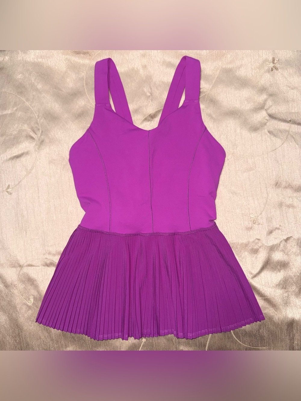 Lululemon Purple Pleated Tank Top